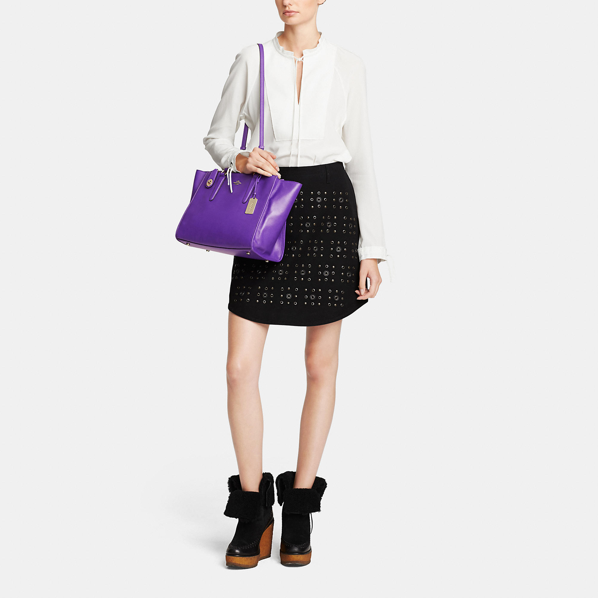 Fashion Women Real Coach Crosby Carryall In Leather Fashion Women Real Coach Crosby Carryall In Leather